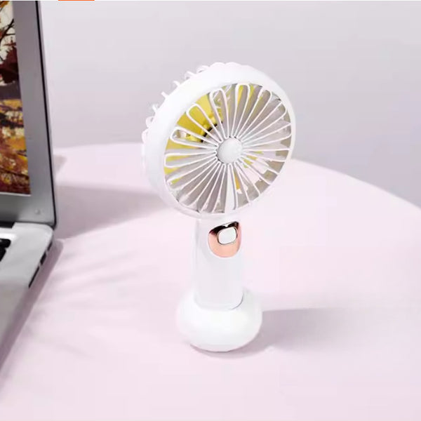 Portable Handheld Fan with Integrated Bluetooth Speaker