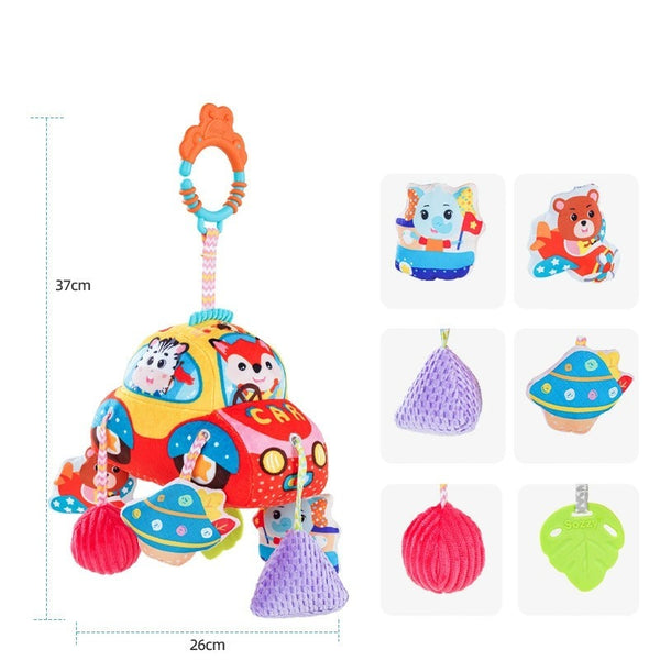 Baby Plush Sensory Stroller & Crib Hanging Toy