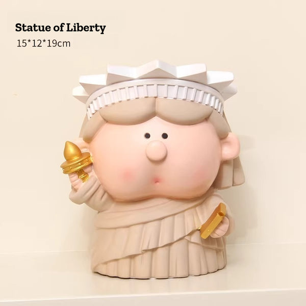 Classical Figure Sculptural Desktop Organizer