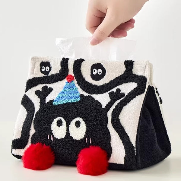 Coal Sprite Plush Tissue Box Cover