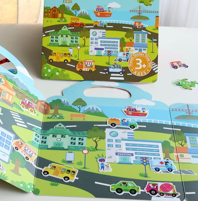 Reusable Travel Sticker Book Activity Kit