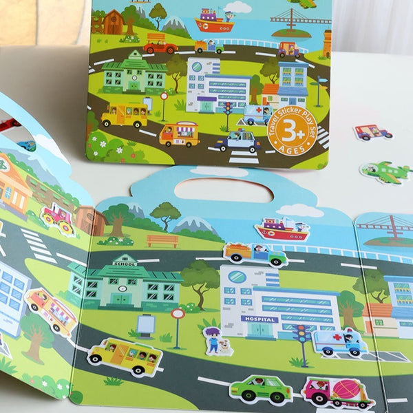 Reusable Travel Sticker Book Activity Kit