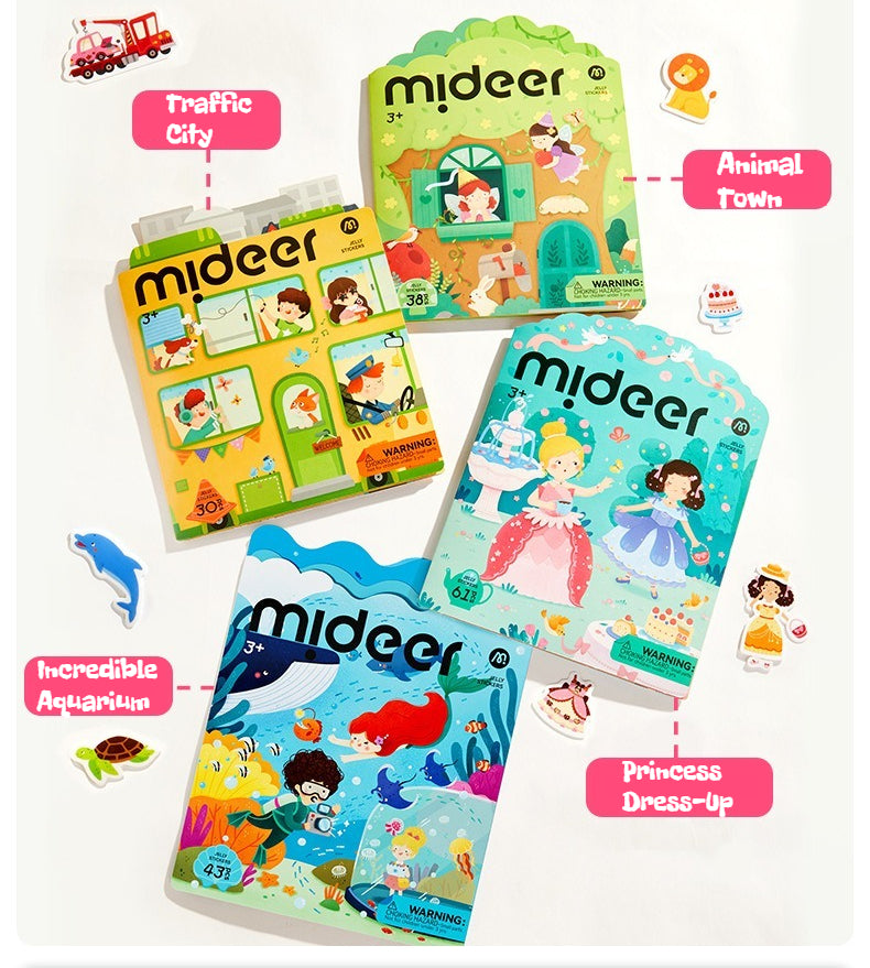 Mideer Reusable Jelly Sticker Book Set