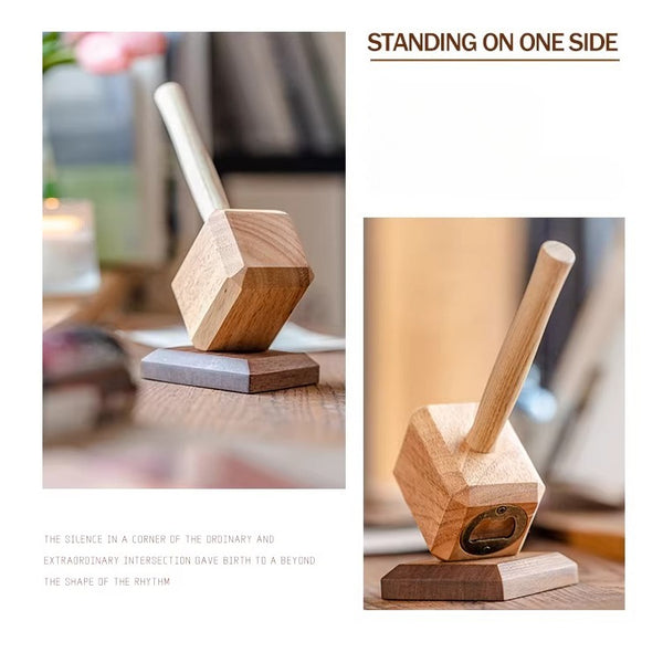 Thor's Hammer Wooden Bottle Opener & Desktop Ornament
