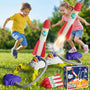 LED Foot-Powered Rocket Launcher with 3 Foam Rockets