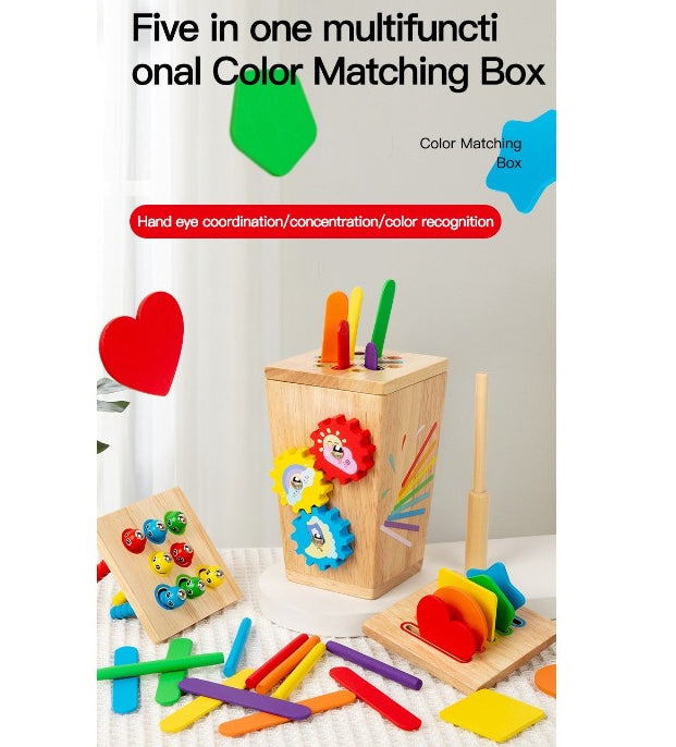 5-in-1 Wooden Montessori Activity Box