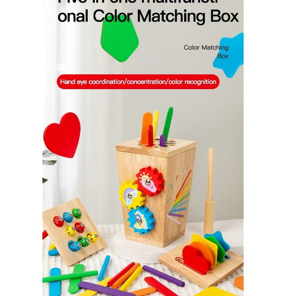 5-in-1 Wooden Montessori Activity Box