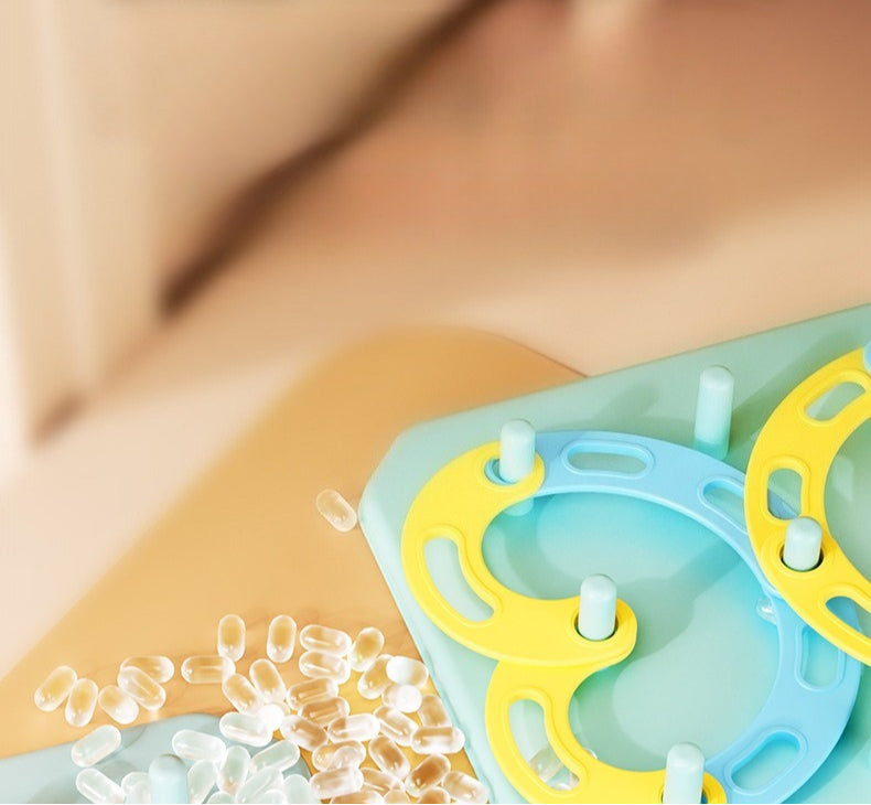 Pegboard Shape Building Blocks with Activity Cards