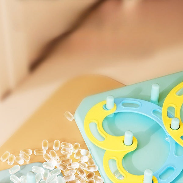 Pegboard Shape Building Blocks with Activity Cards