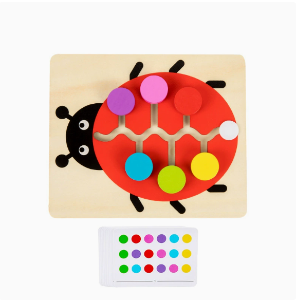 Wooden Animal Shape Color Logic Game