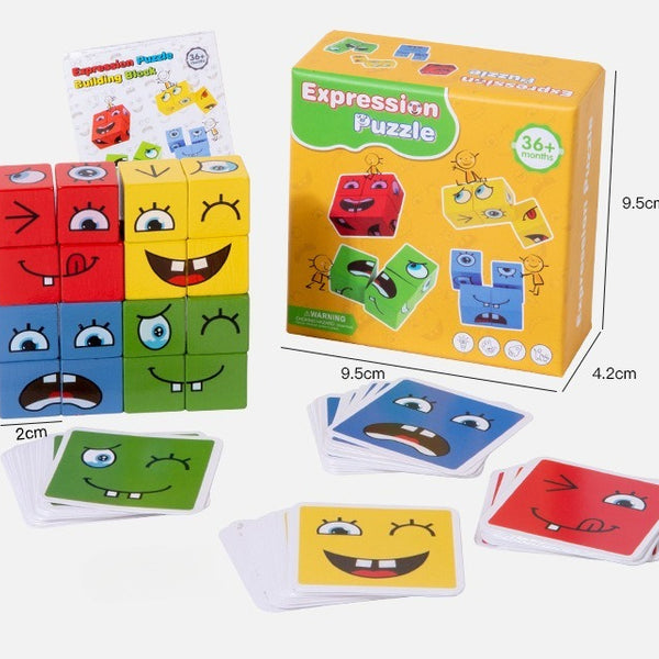 Expression Puzzle Wooden Matching Game