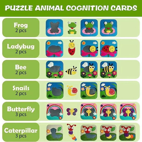 6-in-1 Felt Insect Puzzle Activity Set for Toddlers