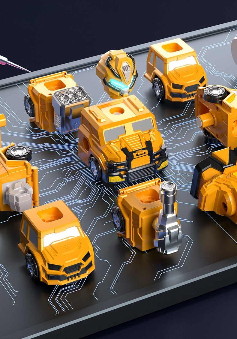 9-in-1 Magnetic Assembly Robot and Transforming Vehicles