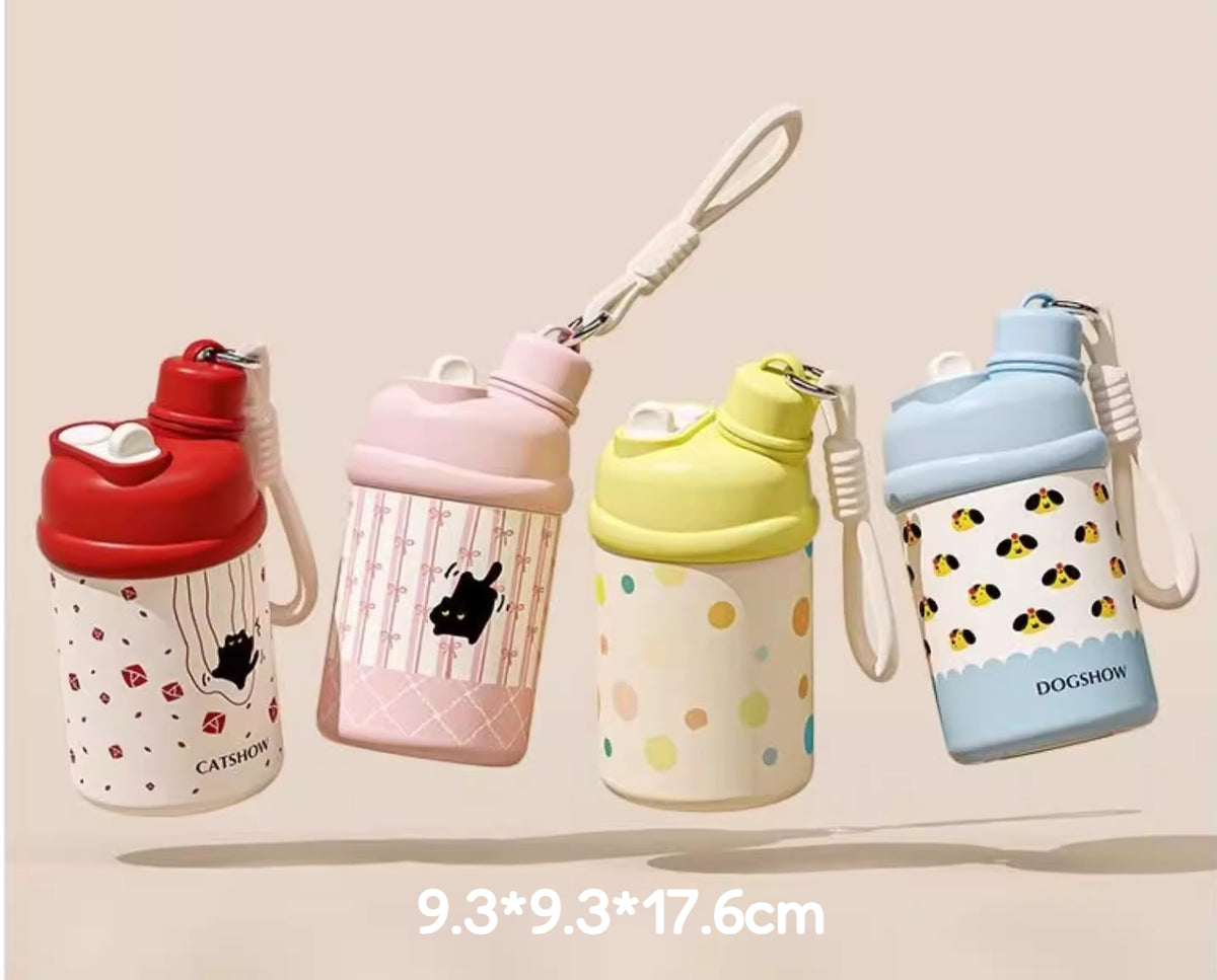 Compact Stainless Steel Insulated Bottle with Dual-Drink Lid