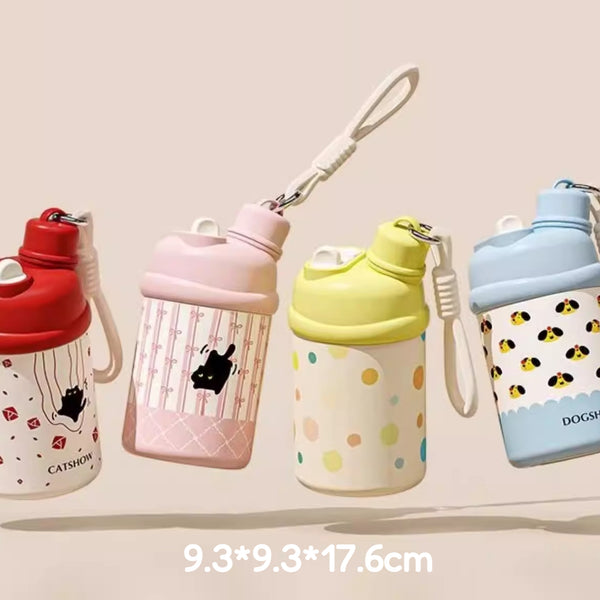 Compact Stainless Steel Insulated Bottle with Dual-Drink Lid