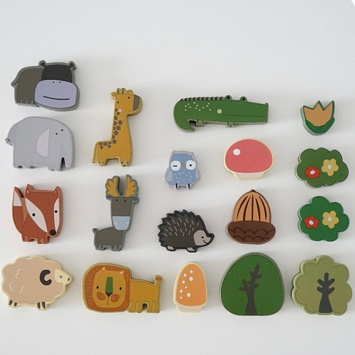 Wooden Forest Animal Stacking Balance Game