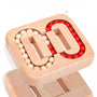Handheld Wooden Sliding Bead Puzzle