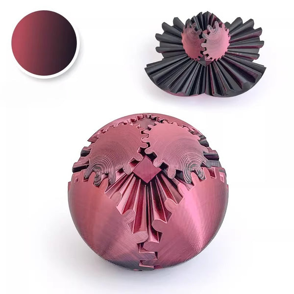 Kinetic 3D Printed Infinite Gear Sphere