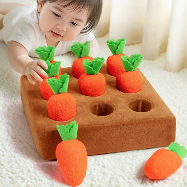 Plush Carrot Harvest Activity Toy
