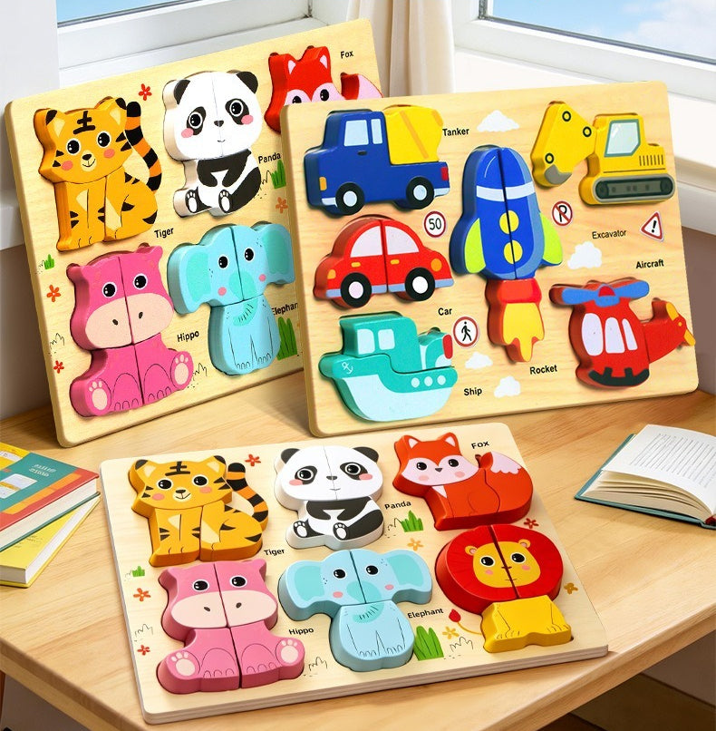 Wooden Theme Learning Puzzles