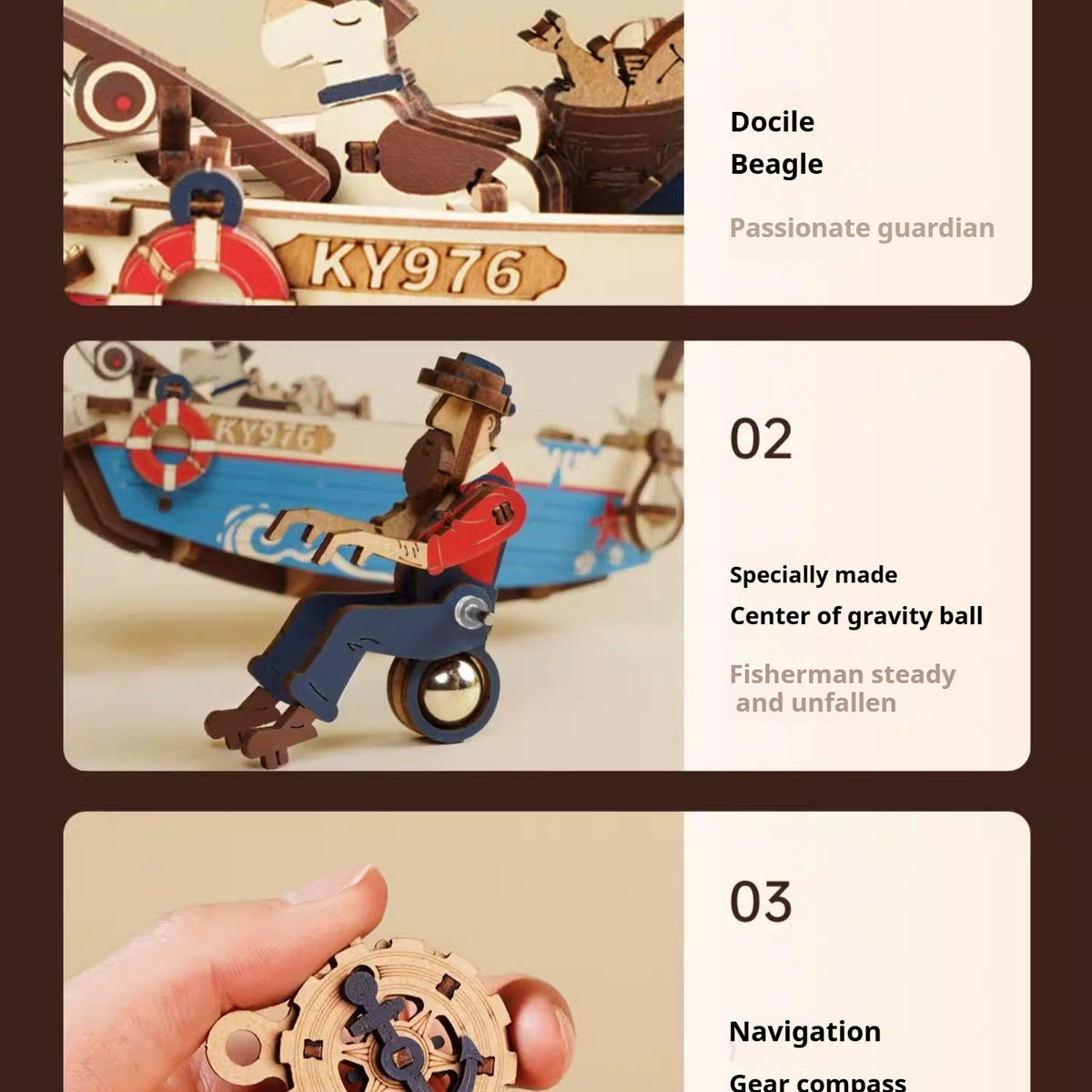 Kinetic Balancing Building Block Ornament