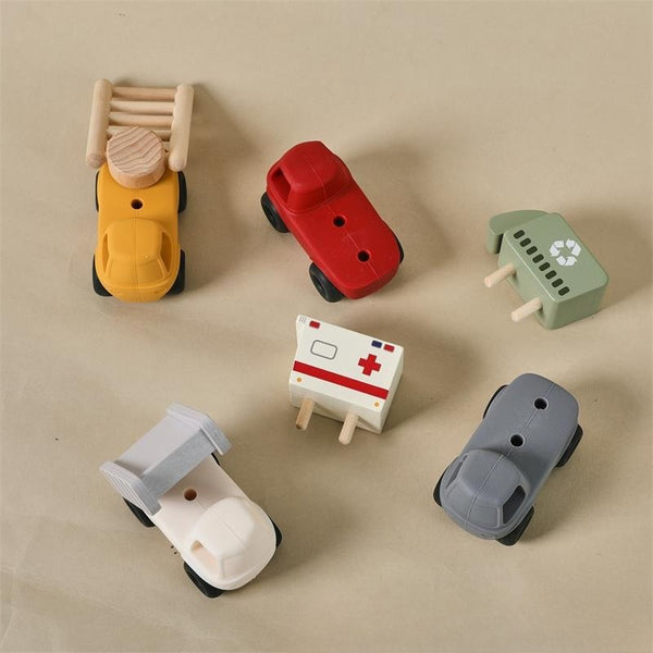Silicone & Wood Convertible Vehicle Set