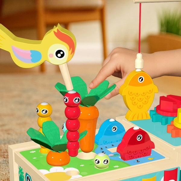 7-in-1 Wooden Activity Farm Truck