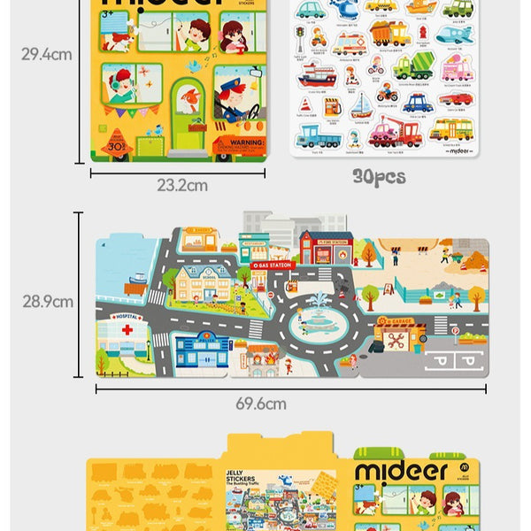 Mideer Reusable Jelly Sticker Book Set