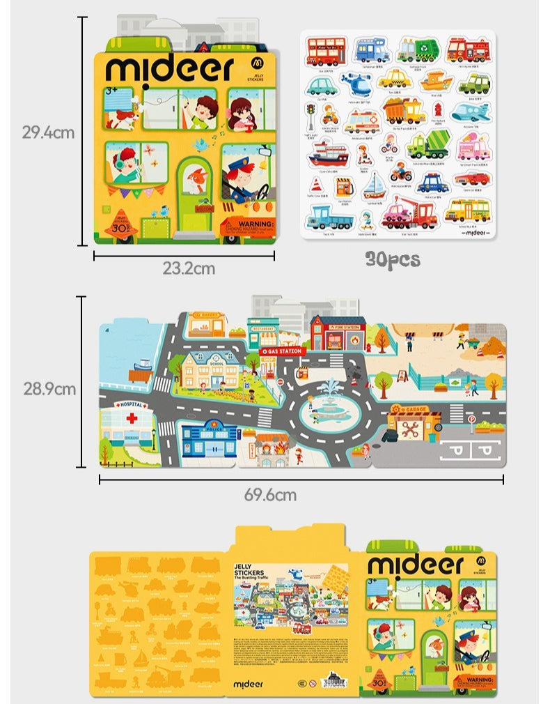 Mideer Reusable Jelly Sticker Book Set