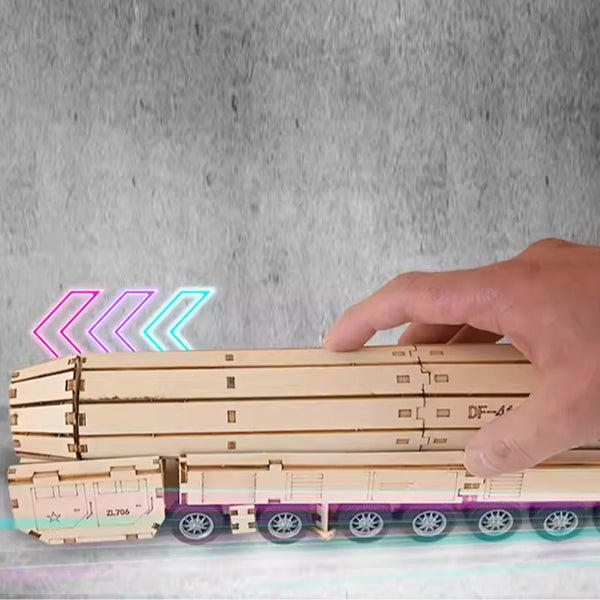 Wooden Missile Truck Assembly Model