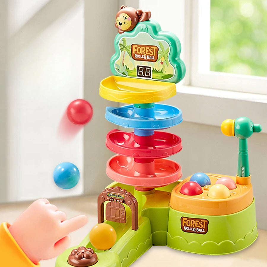 Jungle 4-in-1 Activity Tower (Hammer, Slide & Hoops) Fantastik Curios