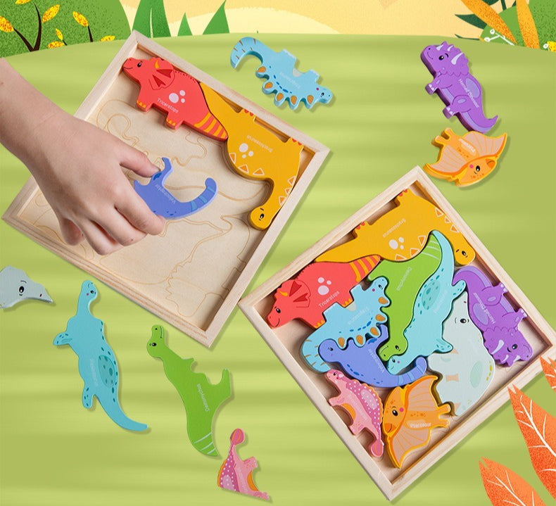 Montessori Wooden Puzzle Set for Young Children