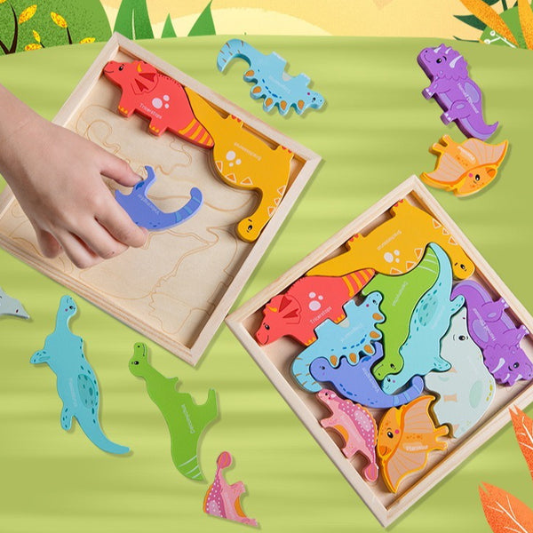 Montessori Wooden Puzzle Set for Young Children