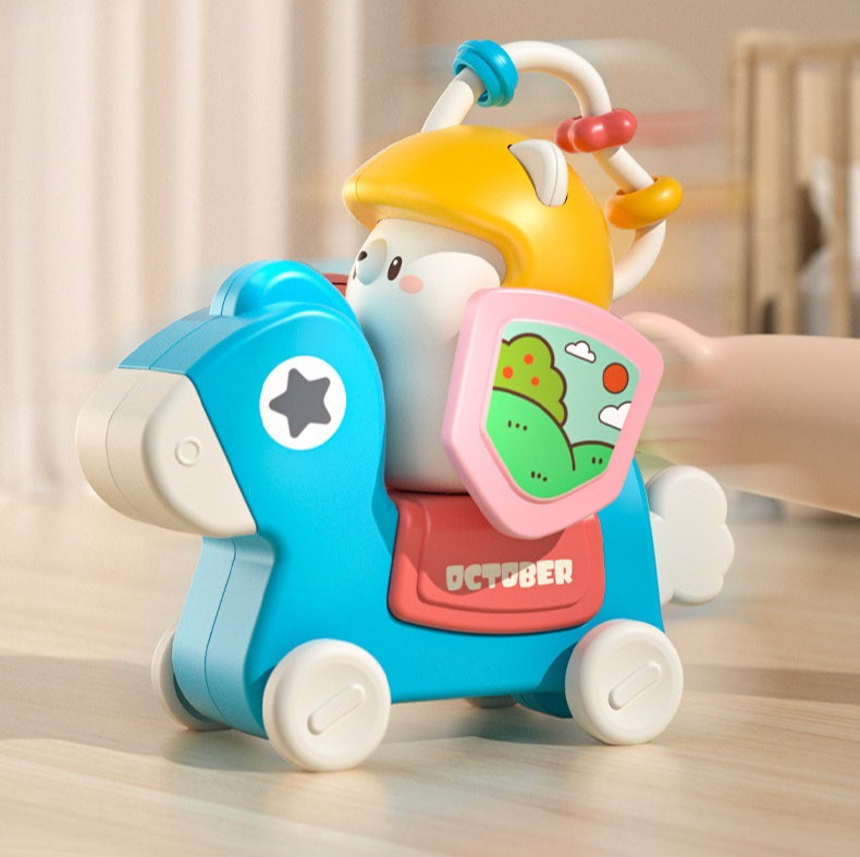 Baby 5-in-1 Activity Horse Toy with Suction Base