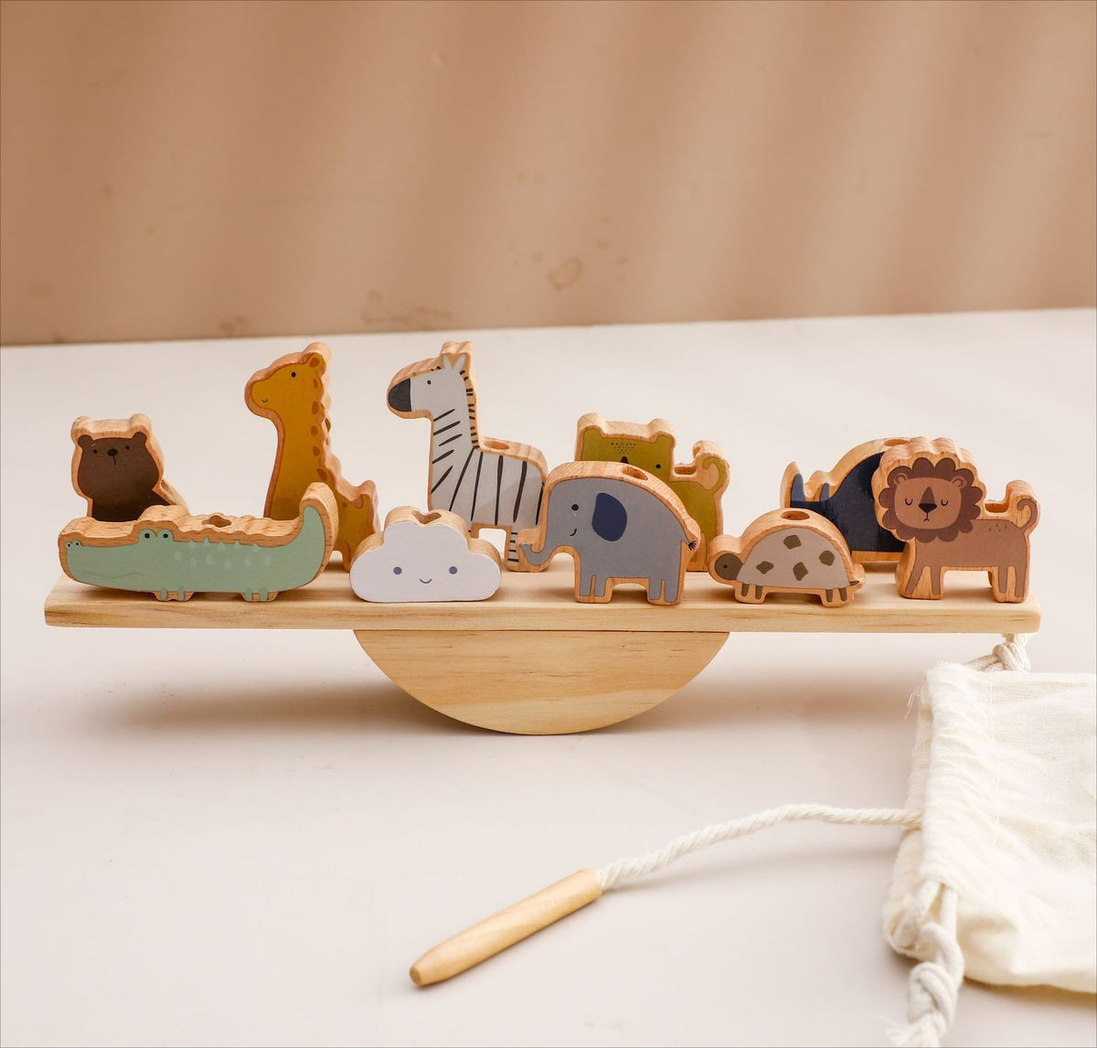 Animal Stringing and Balance Wood Toy