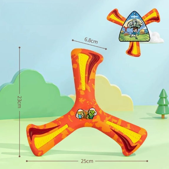 Soft EVA Three-Leaf Boomerang for Outdoor Play