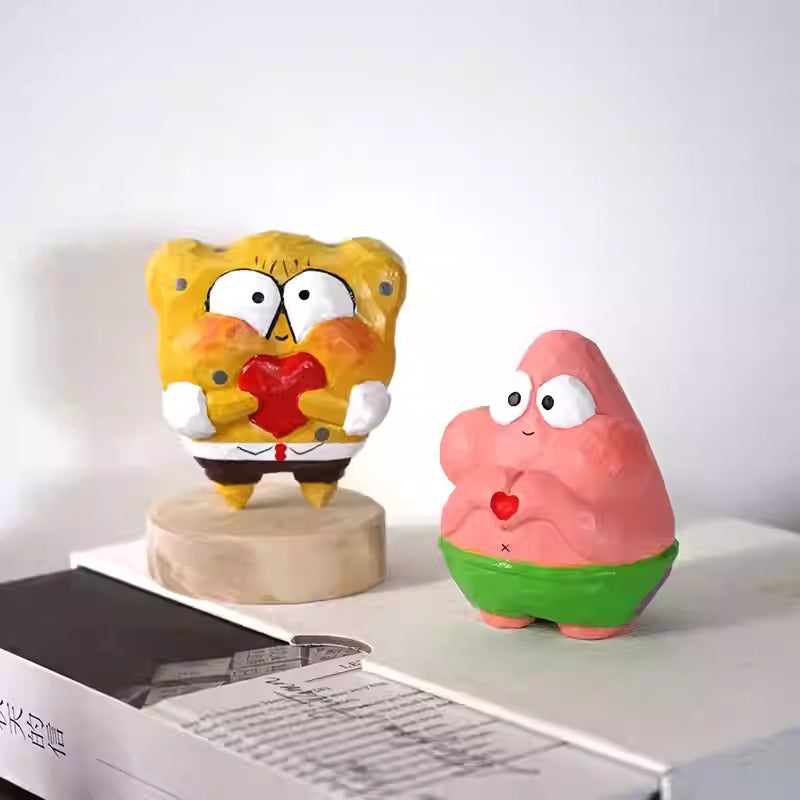 Hand-Carved Wooden Cartoon Character Figurine