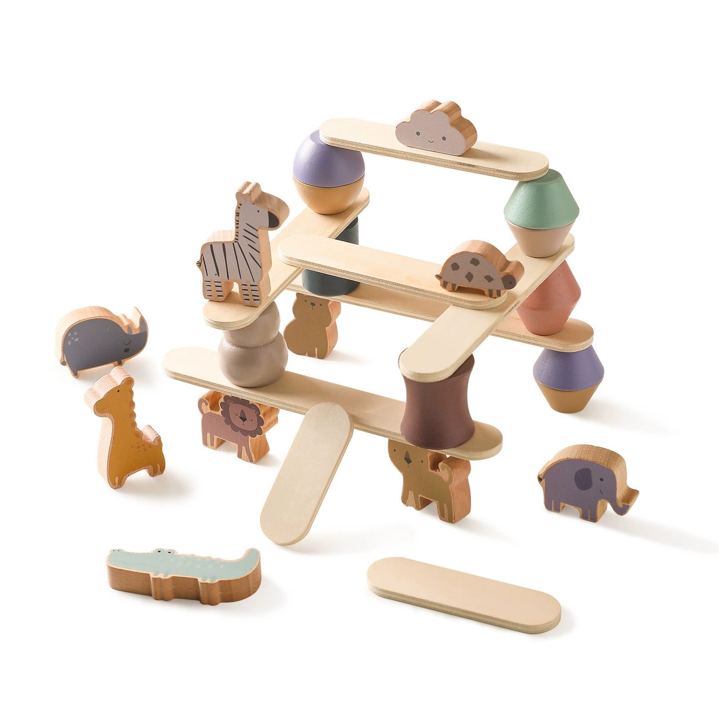 Wooden Animal Balance Stacking Toy