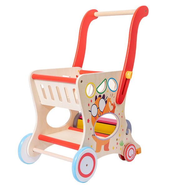 The Little Shopper 2-in-1 Walker & Trolley | Wooden Activity Cart