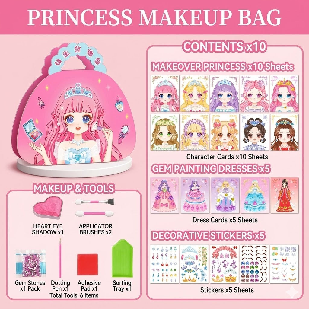 Princess Makeup Bag DIY Activity Kit