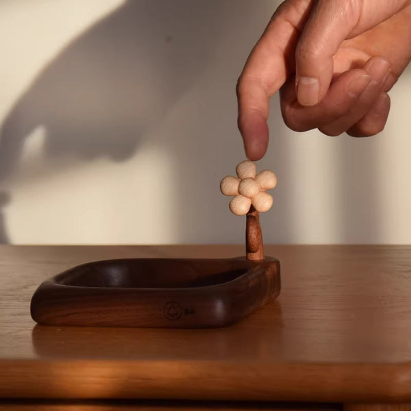 Kinetic Flower Wooden Trinket Tray