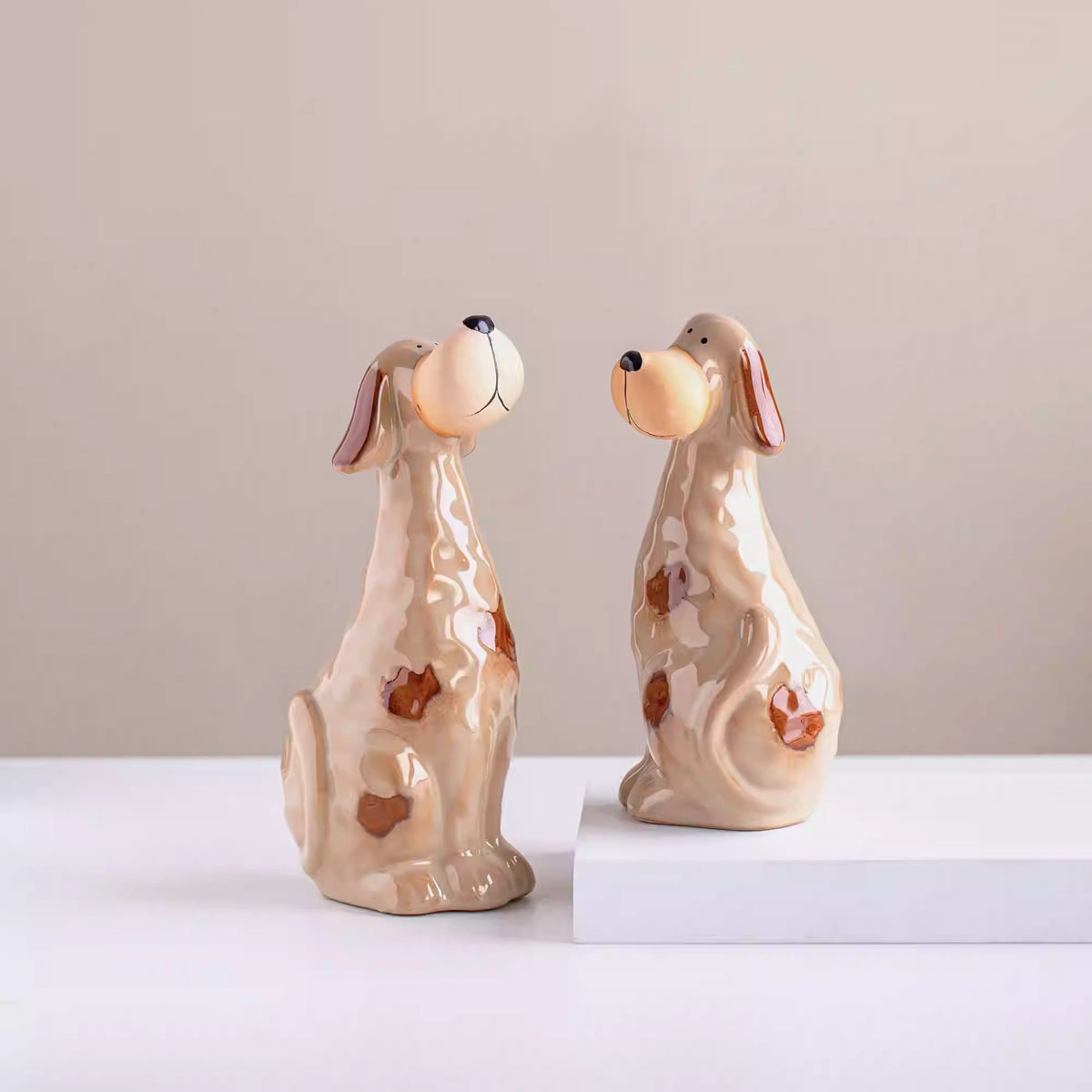 Ceramic Spotted Dog Decorative Ornament Set