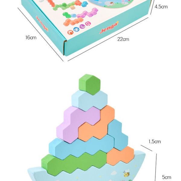 The Wobble & Stack Wooden Balance Challenge
