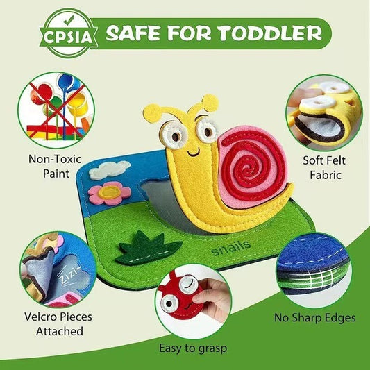 6-in-1 Felt Insect Puzzle Activity Set for Toddlers