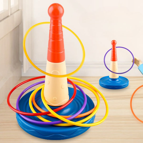 The ‘Rainbow Wobble’ Ring Toss & Stacking Game