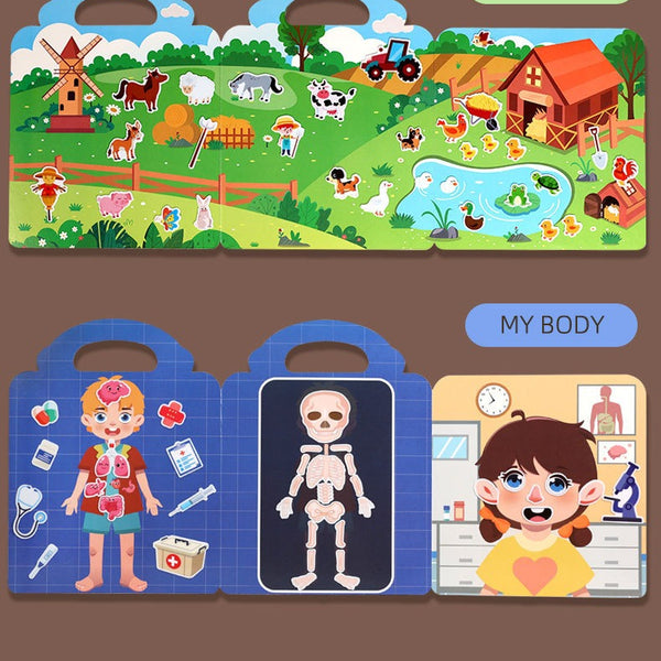 Reusable Travel Sticker Book Activity Kit