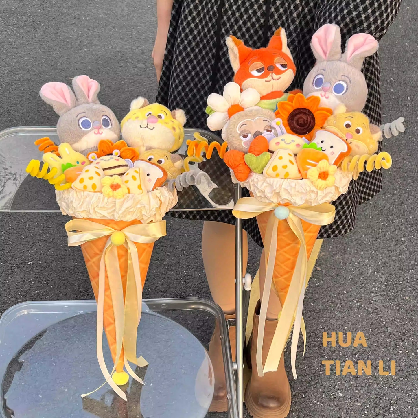 Zootopia Character Ice Cream Plush Bouquet
