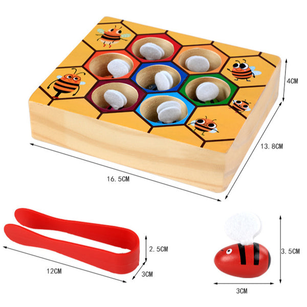 Wooden Beehive Clip & Sort Game