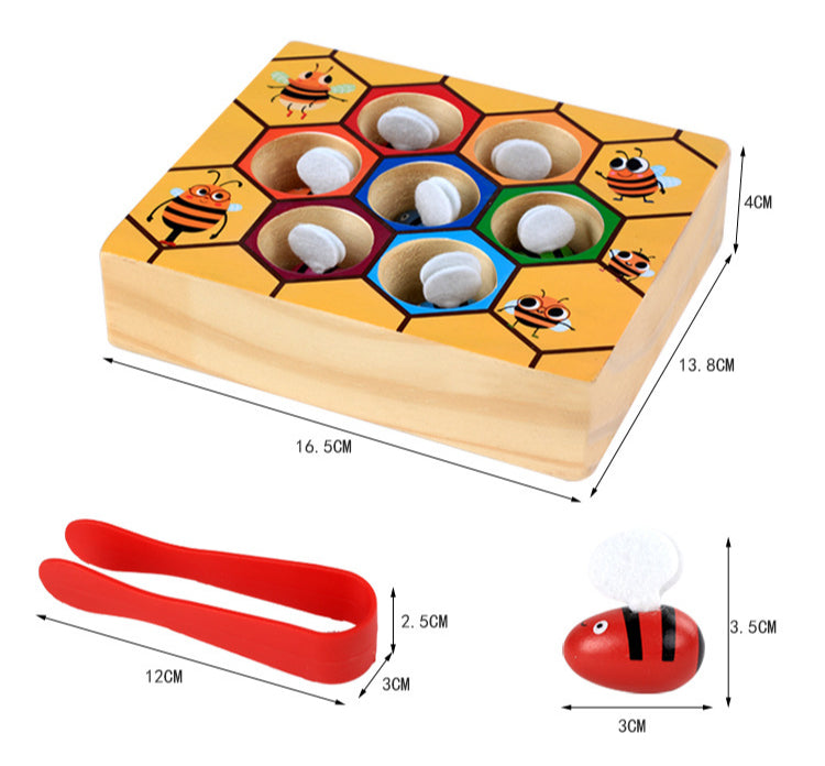 Wooden Beehive Clip & Sort Game