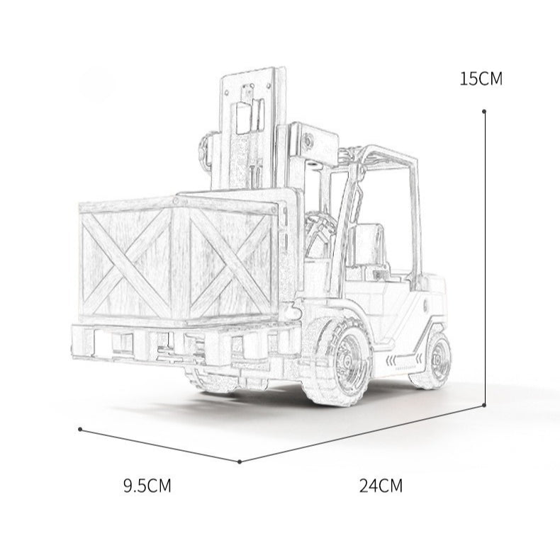Manual Lift Inertia Forklift Toy with Pallet and Hook